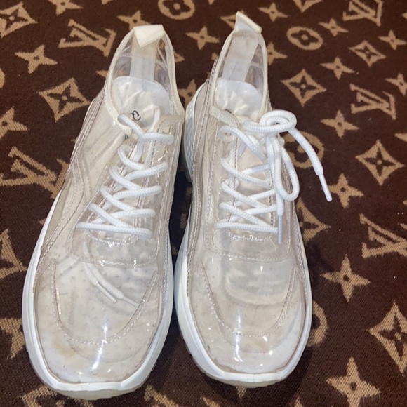 Clear PVC White Womans Sneakers - Picture 7 of 8